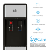 Brio 300 Slim Series 2-Stage Stainless Steel Bottleless Water Cooler