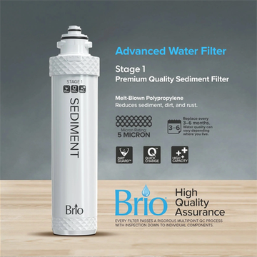 BRIO STAGE-1 MELT-BLOWN POLYPROPYLENE SEDIMENT REPLACEMENT WATER COOLER FILTER MODEL:NFMPP5M